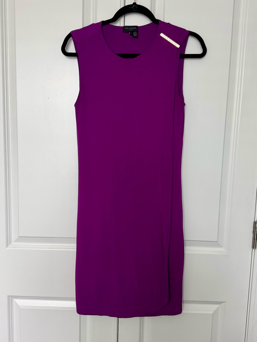 Ted Baker Magenta Sleeveless Shift Dress
